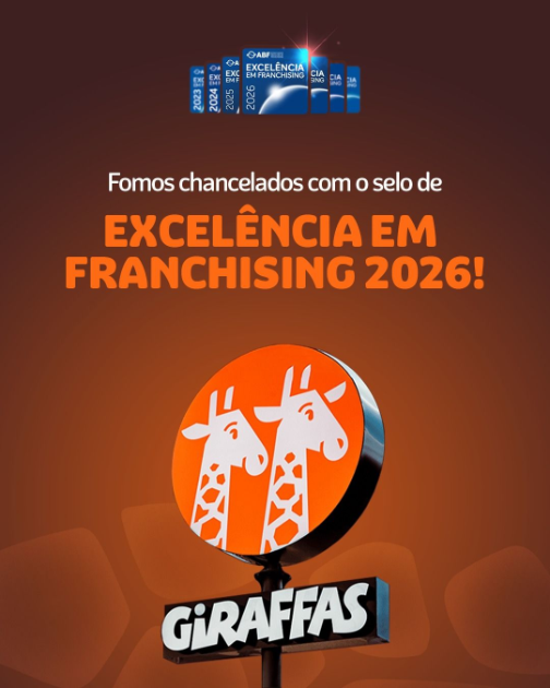 Giraffas conquista Selo de Excelência em Franchising pela 20ª vez