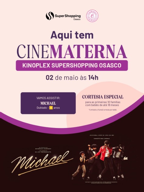 Michael é o filme do cinematerna do SuperShopping Osasco em junho