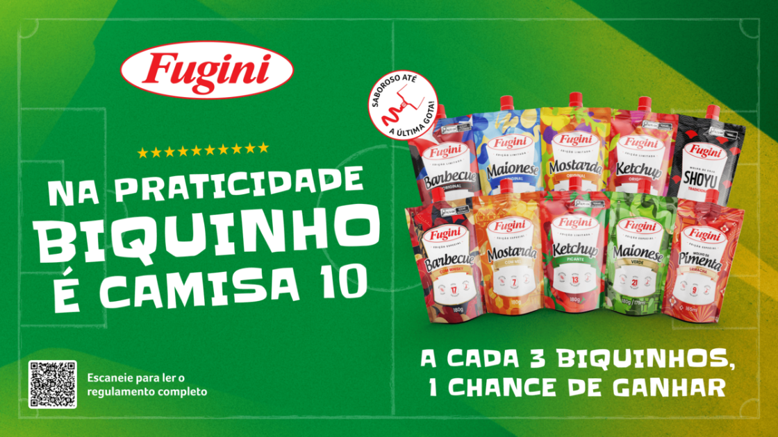 Na praticidade, Biquinho é camisa 10: Fugini leva campanha promocional ao varejo com ativações em três estados