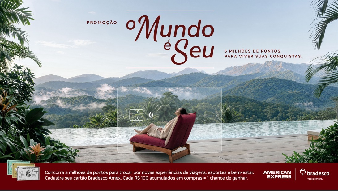 Bradesco e American Express lançam promoção que oferece aos clientes a chance de ganhar até 5 milhões de pontos Livelo