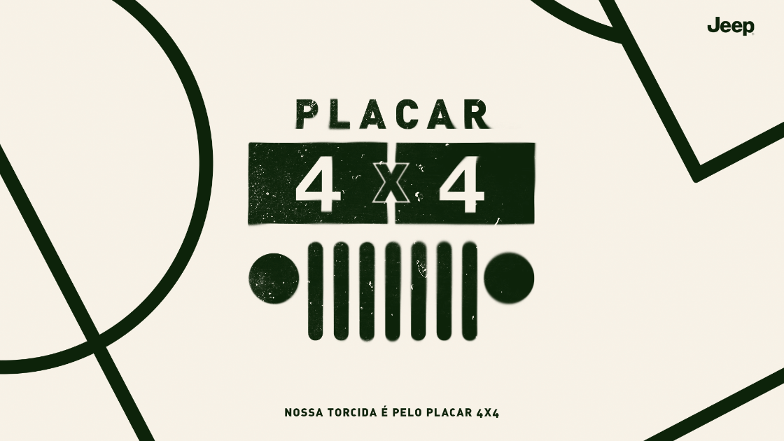 Jeep transforma sua tradicional tração 4x4 em torcida pelos jogos mais emocionantes do futebol