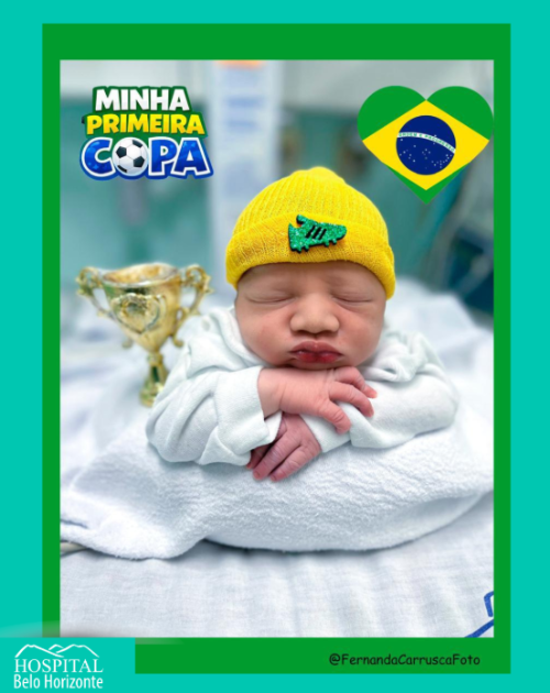 Minha Primeira Copa: crianças internadas no CTI Infantil recebem ensaio fotográfico gratuito no Hospital Belo Horizonte .