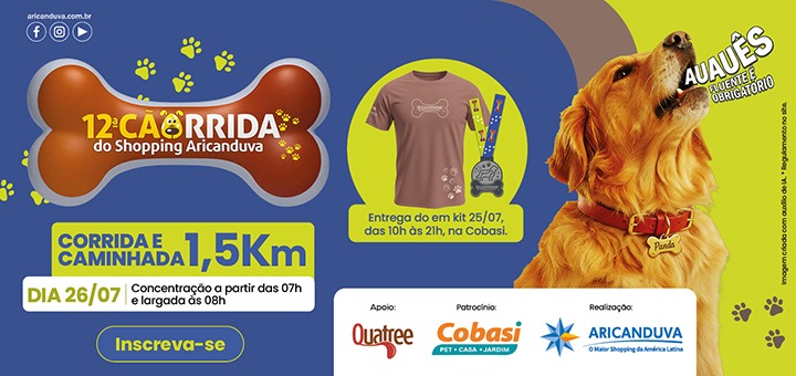 Shopping Aricanduva promove a 12ª edição da tradicional Cãorrida