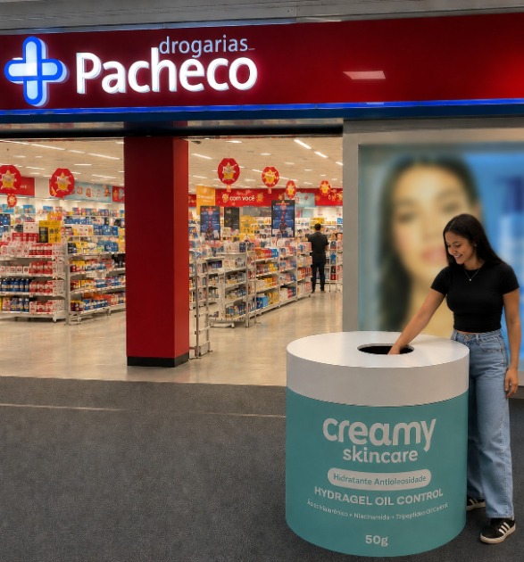 Creamy transforma o ponto de venda em experiência de skincare para apresentar Hydragel Oil Control
