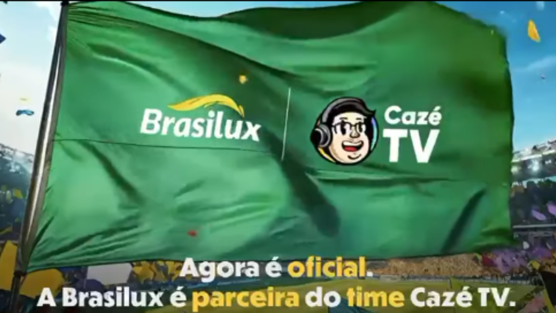 Brasilux amplia investimento em marketing esportivo e fecha parceria com a CazéTV
