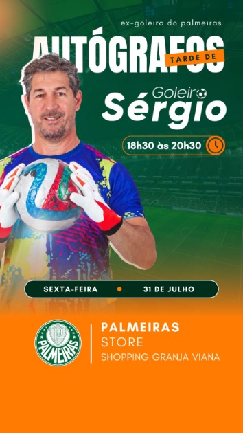 Shopping Granja Vianna inaugura primeira Palmeiras Store da região com Tarde de Autógrafos