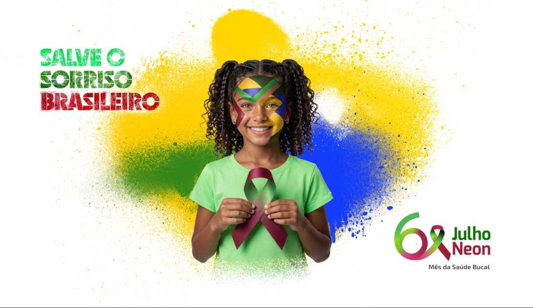Julho Neon mobiliza o País após oficialização do Mês Nacional da Saúde Bucal e lança Galeria do Sorriso Brasileiro