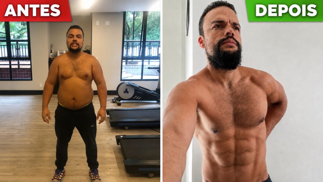 Transformação física de Rubens Souza inspira com disciplina e ioga